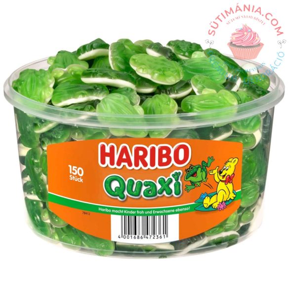 Haribo Quaxi, levelibéka formájú, puha gumicukor 50db