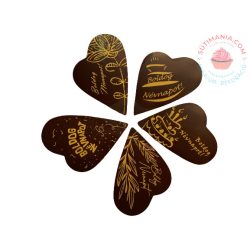 Étcsokoládé szív Boldog Névnapot új 5SE