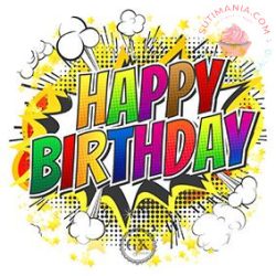 Torta ostyalap Happy Birthday 20cm