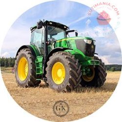 Torta ostyalap 20cm Traktor zöld