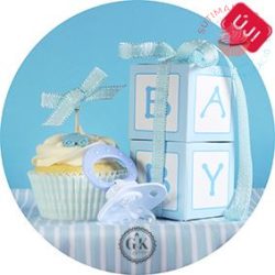 Torta ostyalap 20cm Baba kék