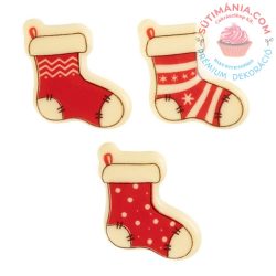 LEMAN FEHÉRCSOKOLÁDÉ KARÁCSONYI ZOKNI 3,3*3,1 CM