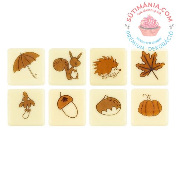 FEHÉRCSOKOLÁDÉ TÁBLA ŐSZI VEGYES 2,5 cm
