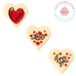 Fehér csokoládé szív LOVE