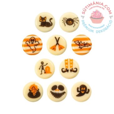 FEHÉRCSOKOLÁDÉ KÖRLAP HALLOWEEN 2cm