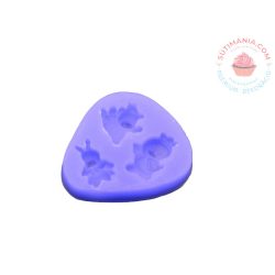   MARCIPÁN FONDANT MINTÁZÓ, SZILIKON,NYUSZI+CSIBE 3 MINTA (6CM)