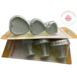 Marcipán Fondant kiszúró Szett 3 r. Csipke szív