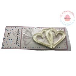 Marcipán Fondant kiszúró Összefonódott szívek