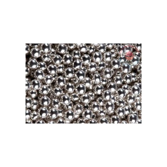 Dekorgyöngy Ezüst 3mm 100gr Dekorgyöngy Ezüst 3mm 100gr