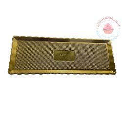 Műanyag arany tálca 15x40 cm