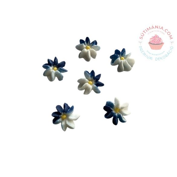 Cukor virág mimóza kék-fehér