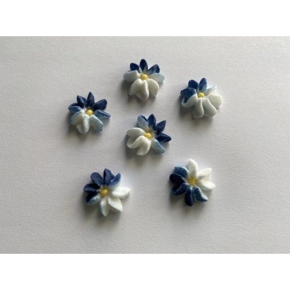 Cukor virág mimóza kék-fehér