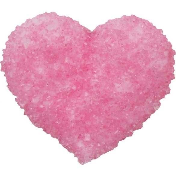 Rózsaszín szívecske cukorból