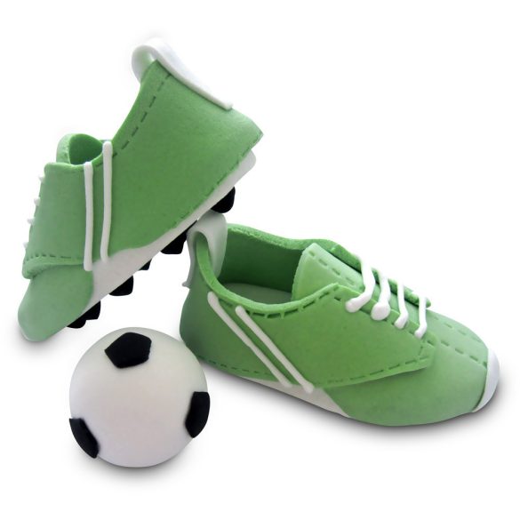 Fondant foci cipő szett zöld