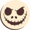 Fehér csokoládé tábla Halloweeni rém pofa