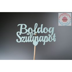 Fa beszúró tábla Boldog Születésnapot Kék