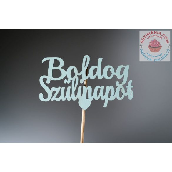 Fa beszúró tábla Boldog Születésnapot Kék